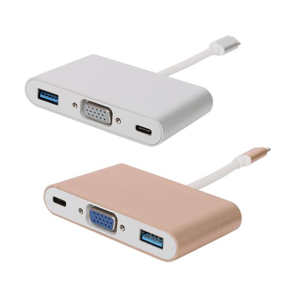 VGA اور PD چارج اڈاپٹر.jpg کے ساتھ یوایسبی 3.1 قسم-سی ہب USB 3.1 Type-C Hub with VGA & PD Charging Adapter.jpg