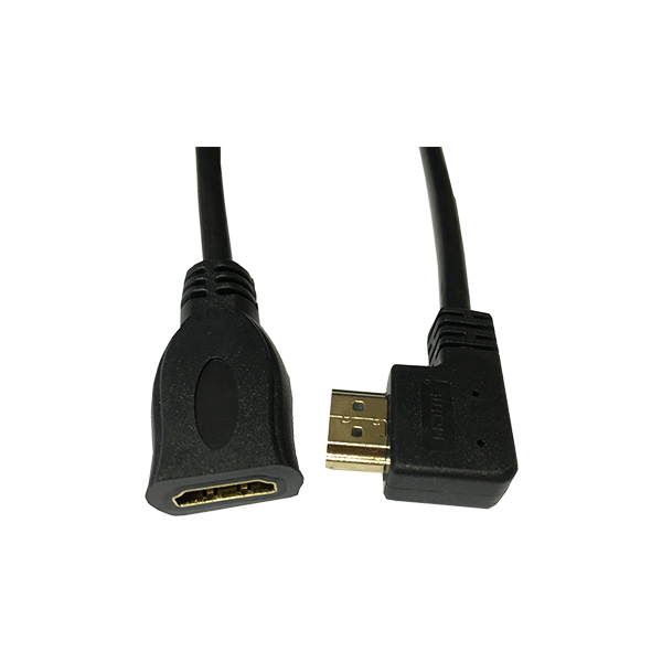 صحیح زاویہ HDMI ایک مرد سے خواتین کی توسیع کیبل تصویر