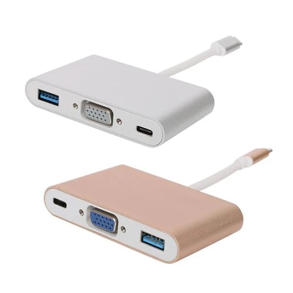 USB 3.1 Type-C Hub with VGA & PD Charging Adapter