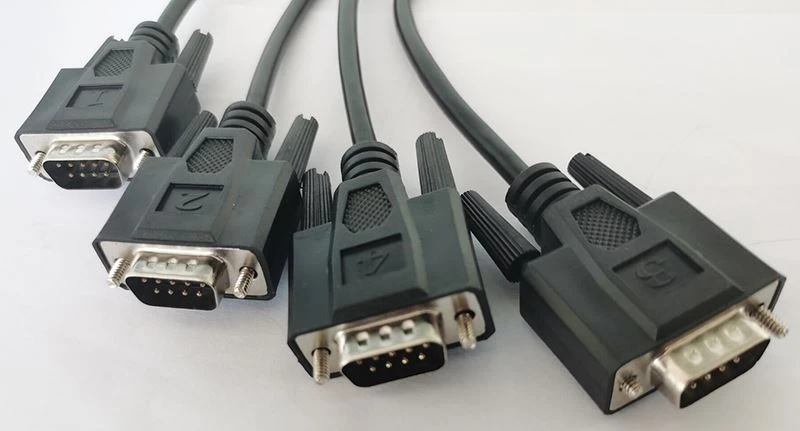 PCI سیریل کارڈ کے لیے DB37 سے 4 پورٹس DB9 UART اڈاپٹر کیبل