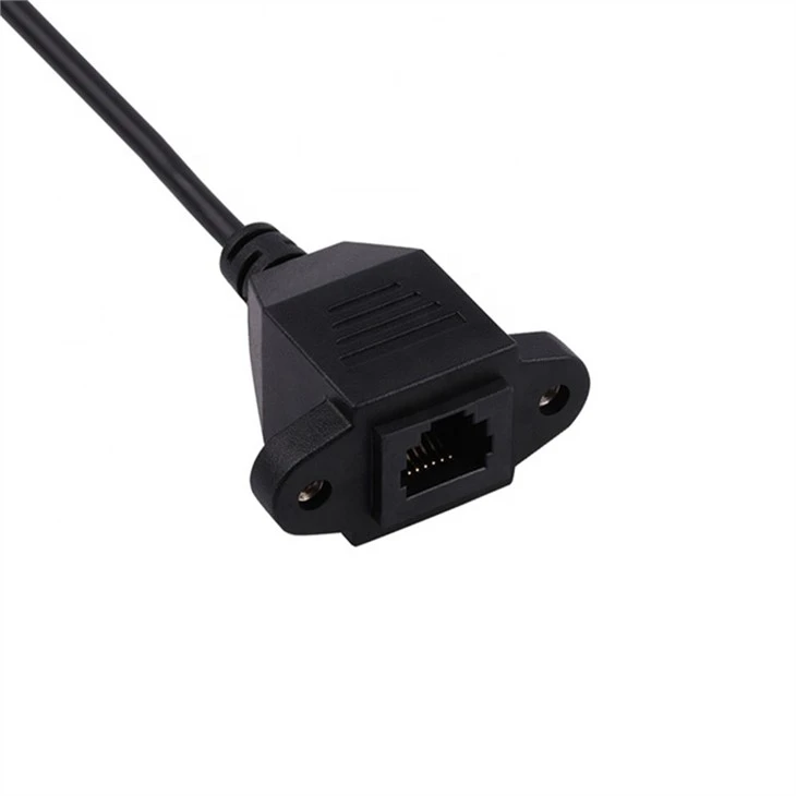 Panel Mount RJ12 Male to Female Telephone Cable